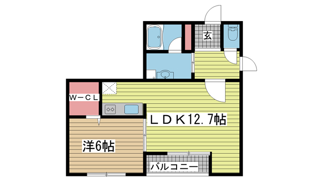 神戸市中央区北野町(JR東海道本線(近畿)三ノ宮)のマンション賃貸物件 間取画像