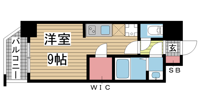 神戸市中央区花隈町(JR東海道本線(近畿)元町)のマンション賃貸物件 間取画像