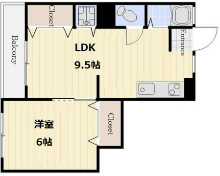 神戸市灘区城内通(阪急神戸線王子公園)のマンション賃貸物件 間取画像