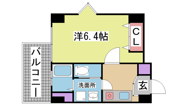 神戸市兵庫区中道通(JR東海道本線(近畿)神戸)のマンション賃貸物件 間取画像