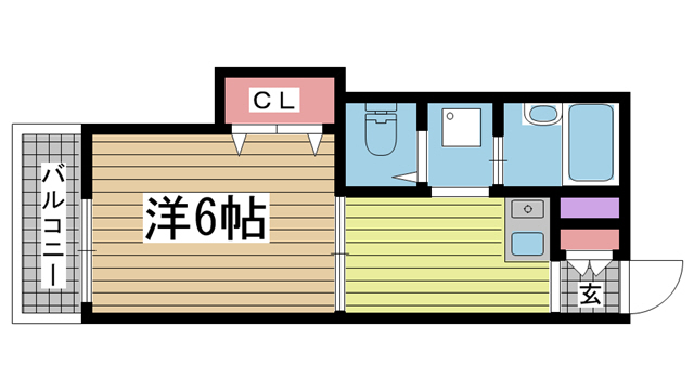 神戸市中央区神若通(JR東海道本線(近畿)三ノ宮)のマンション賃貸物件 間取画像