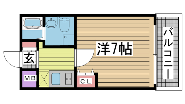 神戸市灘区水道筋(JR東海道本線(近畿)摩耶)のマンション賃貸物件 間取画像