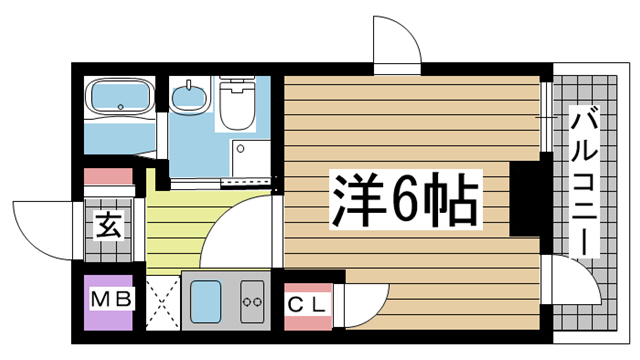 神戸市灘区水道筋(JR東海道本線(近畿)灘)のマンション賃貸物件 間取画像