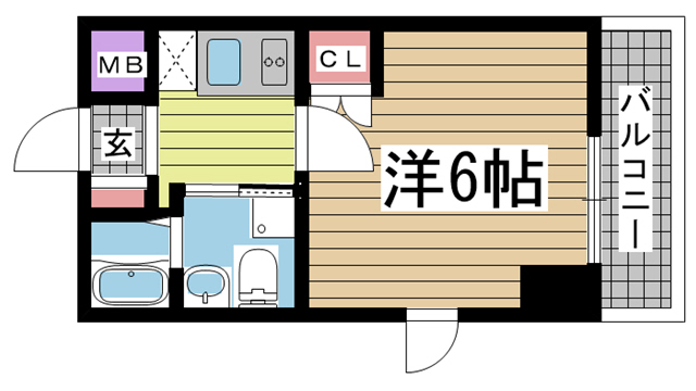 神戸市灘区水道筋(JR東海道本線(近畿)摩耶)のマンション賃貸物件 間取画像