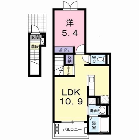 明石市大久保町大窪(JR山陽本線大久保)のアパート賃貸物件 間取画像
