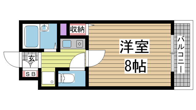 神戸市中央区北本町通(JR東海道本線(近畿)三ノ宮)のマンション賃貸物件 間取画像
