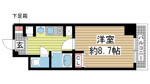 神戸市中央区加納町(JR東海道本線(近畿)三ノ宮)のマンション賃貸物件 間取画像
