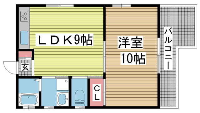 神戸市中央区旭通(JR東海道本線(近畿)三ノ宮)のマンション賃貸物件 間取画像