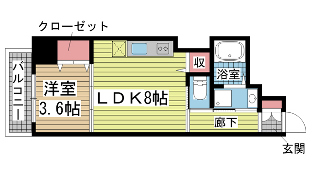神戸市中央区東雲通(阪急神戸線春日野道)のマンション賃貸物件 間取画像