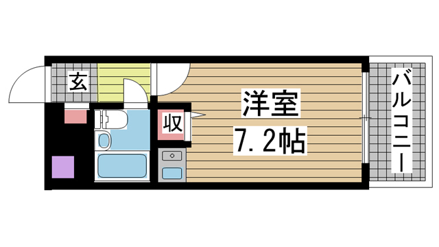 神戸市中央区花隈町(JR東海道本線(近畿)元町)のマンション賃貸物件 間取画像