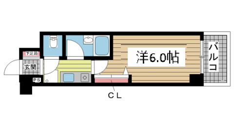 神戸市中央区磯辺通(JR東海道本線(近畿)三ノ宮)のマンション賃貸物件 間取画像