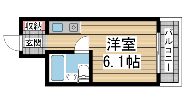 神戸市中央区中山手通(JR東海道本線(近畿)三ノ宮)のマンション賃貸物件 間取画像