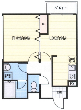 神戸市中央区北野町(JR東海道本線(近畿)三ノ宮)のマンション賃貸物件 間取画像