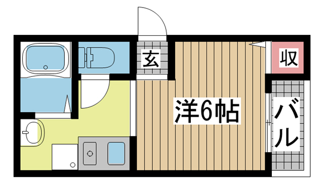 神戸市中央区二宮町(JR東海道本線(近畿)三ノ宮)のマンション賃貸物件 間取画像