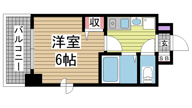 神戸市中央区元町通(JR東海道本線(近畿)神戸)のマンション賃貸物件 間取画像