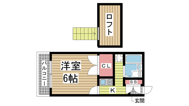 神戸市須磨区一ノ谷町(JR山陽本線須磨)のアパート賃貸物件 間取画像
