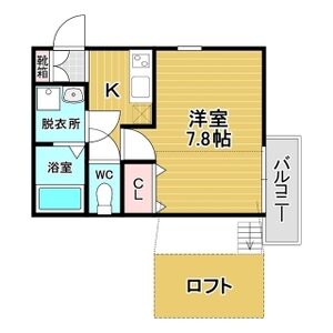 神戸市東灘区魚崎西町(六甲アイランド線魚崎)のアパート賃貸物件 間取画像