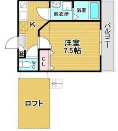 神戸市東灘区魚崎西町(六甲アイランド線魚崎)のアパート賃貸物件 間取画像