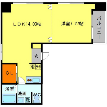 神戸市灘区友田町(JR東海道本線(近畿)六甲道)のマンション賃貸物件 間取画像
