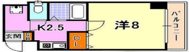 神戸市中央区琴ノ緒町(JR東海道本線(近畿)三ノ宮)のマンション賃貸物件 間取画像