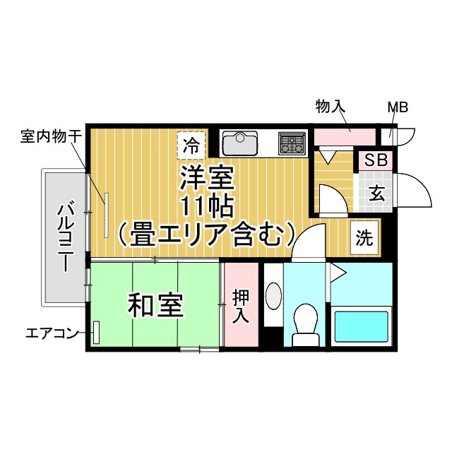 神戸市東灘区御影郡家(JR東海道本線(近畿)住吉)のアパート賃貸物件 間取画像