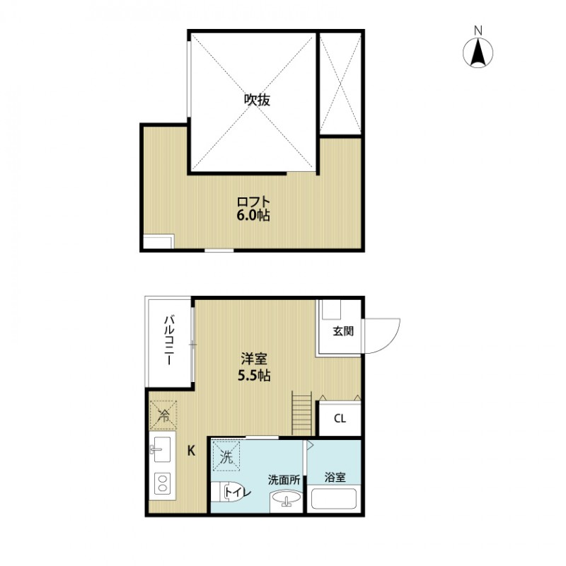 尼崎市立花町(JR東海道本線(近畿)立花)のアパート賃貸物件 間取画像