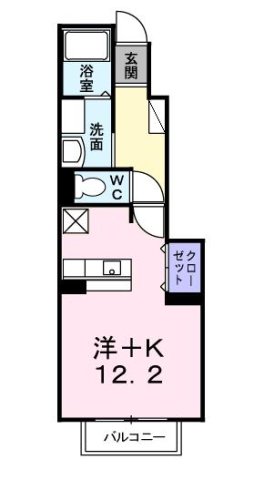 神戸市西区水谷(JR山陽本線明石)のアパート賃貸物件 間取画像