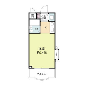 神戸市灘区徳井町(阪神本線石屋川)のマンション賃貸物件 間取画像
