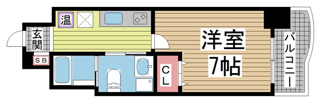 神戸市中央区海岸通(JR東海道本線(近畿)元町)のマンション賃貸物件 間取画像