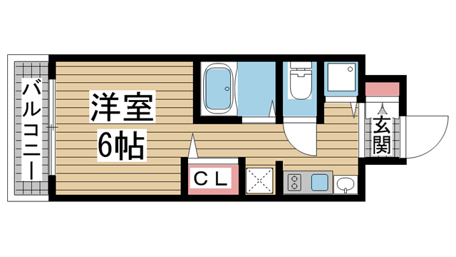 神戸市中央区橘通(JR東海道本線(近畿)神戸)のマンション賃貸物件 間取画像