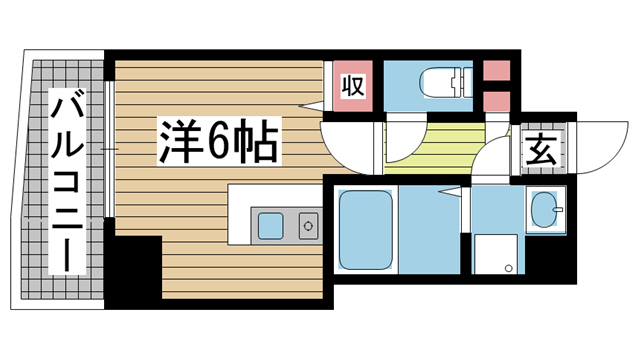 神戸市中央区花隈町(JR東海道本線(近畿)元町)のマンション賃貸物件 間取画像