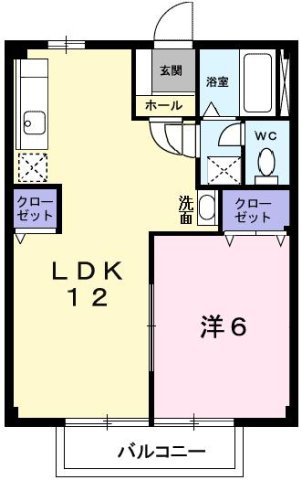 神戸市西区宮下(JR山陽本線明石)のアパート賃貸物件 間取画像