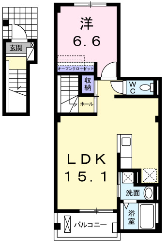 神戸市西区玉津町居住(神戸市営地下鉄線西神中央)のマンション賃貸物件 間取画像