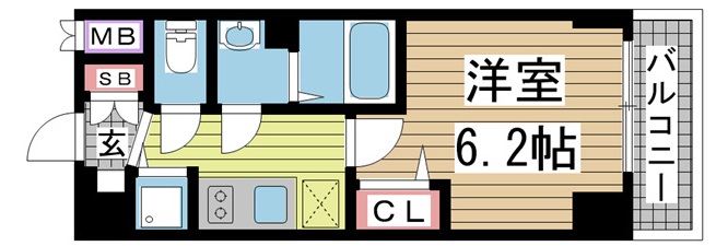 神戸市兵庫区羽坂通(JR山陽本線兵庫)のマンション賃貸物件 間取画像