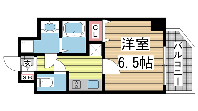 神戸市中央区海岸通(JR東海道本線(近畿)元町)のマンション賃貸物件 間取画像