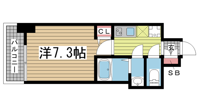 神戸市中央区日暮通(阪急神戸線春日野道)のマンション賃貸物件 間取画像