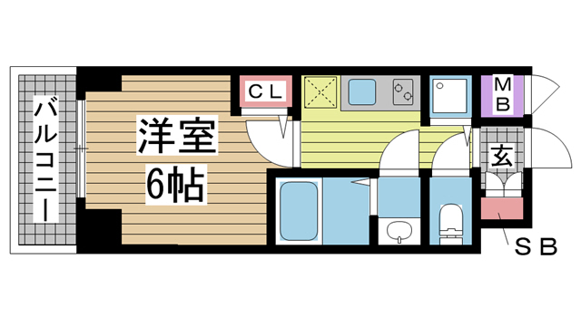 神戸市中央区加納町(JR東海道本線(近畿)三ノ宮)のマンション賃貸物件 間取画像