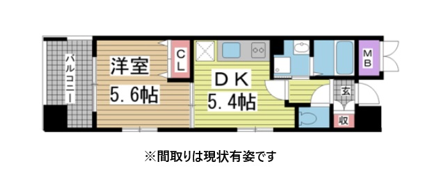 神戸市中央区雲井通(JR東海道本線(近畿)三ノ宮)のマンション賃貸物件 間取画像