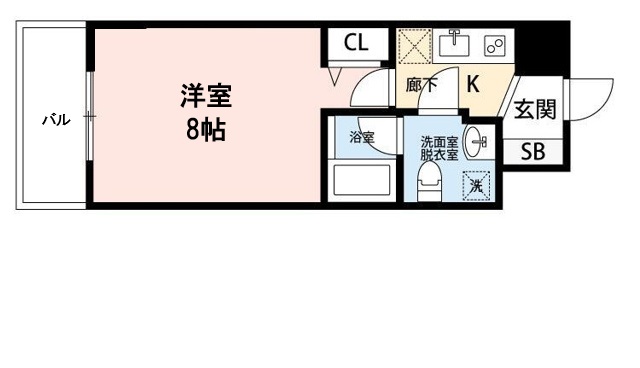 神戸市中央区花隈町(JR東海道本線(近畿)元町)のマンション賃貸物件 間取画像