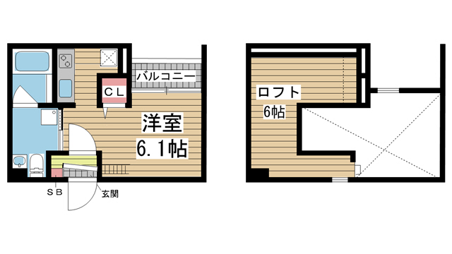 神戸市長田区東尻池町(神戸高速線高速長田)のアパート賃貸物件 間取画像