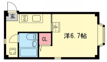 神戸市中央区北野町(JR東海道本線(近畿)三ノ宮)のマンション賃貸物件 間取画像
