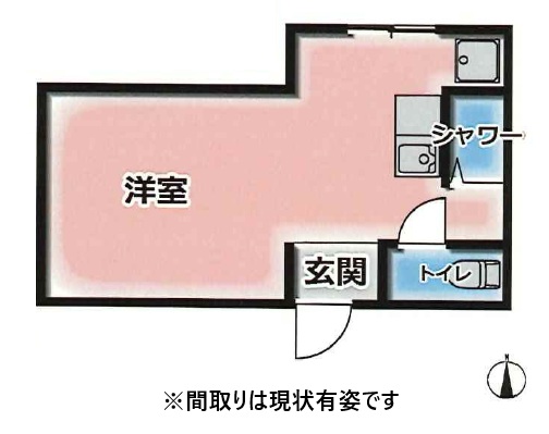 神戸市中央区楠町(JR東海道本線(近畿)神戸)のマンション賃貸物件 間取画像