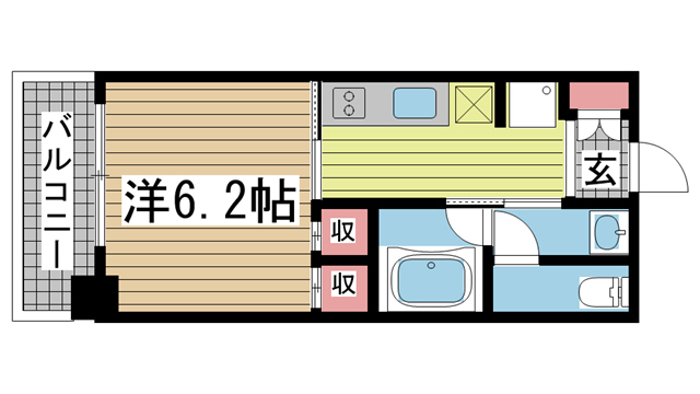 神戸市中央区栄町通(神戸市営地下鉄海岸線みなと元町)のマンション賃貸物件 間取画像
