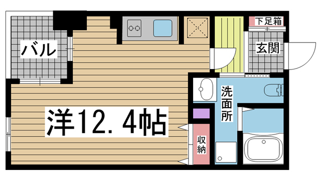 神戸市中央区小野柄通(JR東海道本線(近畿)三ノ宮)のマンション賃貸物件 間取画像