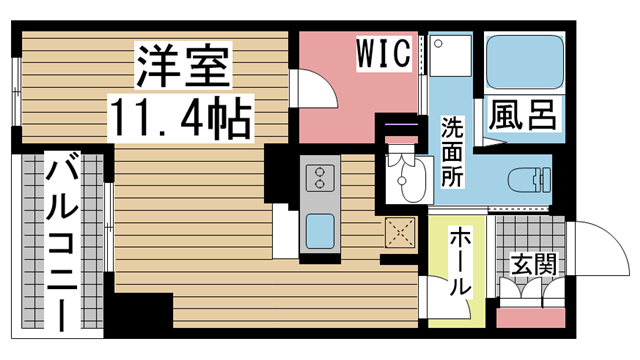 神戸市中央区小野柄通(JR東海道本線(近畿)三ノ宮)のマンション賃貸物件 間取画像