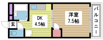 神戸市中央区日暮通(JR東海道本線(近畿)三ノ宮)のマンション賃貸物件 間取画像