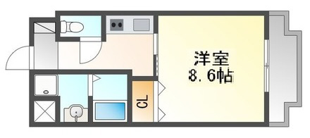 神戸市中央区二宮町(JR東海道本線(近畿)三ノ宮)のマンション賃貸物件 間取画像