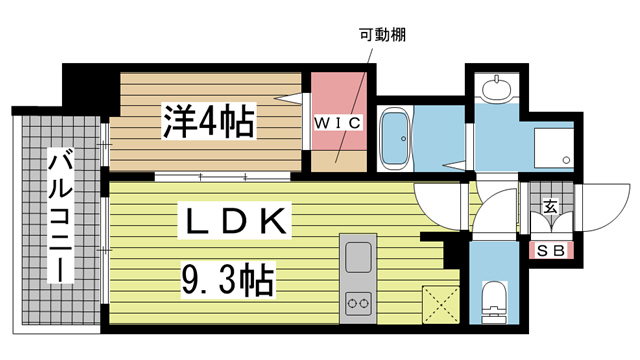 神戸市中央区国香通(JR東海道本線(近畿)三ノ宮)のマンション賃貸物件 間取画像