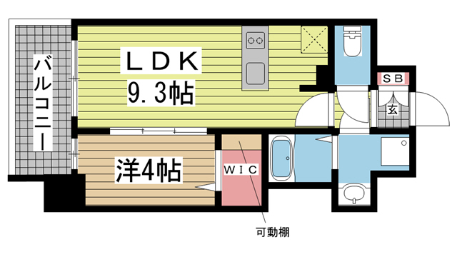 神戸市中央区国香通(JR東海道本線(近畿)三ノ宮)のマンション賃貸物件 間取画像