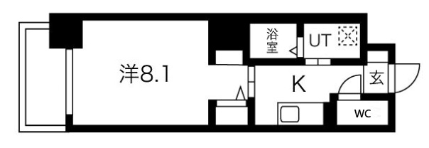 神戸市中央区琴ノ緒町(JR東海道本線(近畿)三ノ宮)のマンション賃貸物件 間取画像